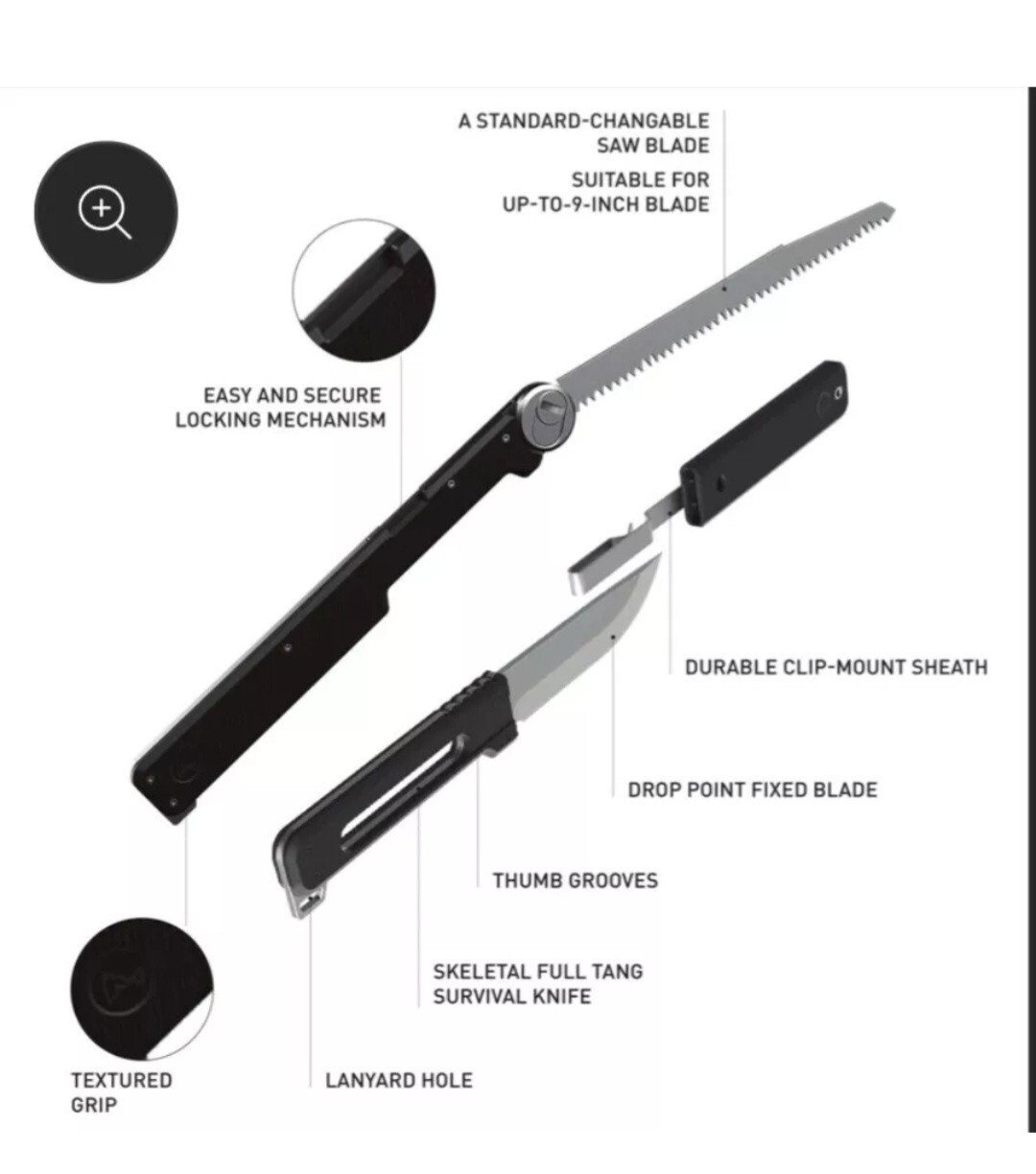 ACLIMA8 COMBAR PRO SERIES KIT WITH TOOLS INCLUDED,4In 1 SAW ,HAMMER,AXE,KNIFE.
