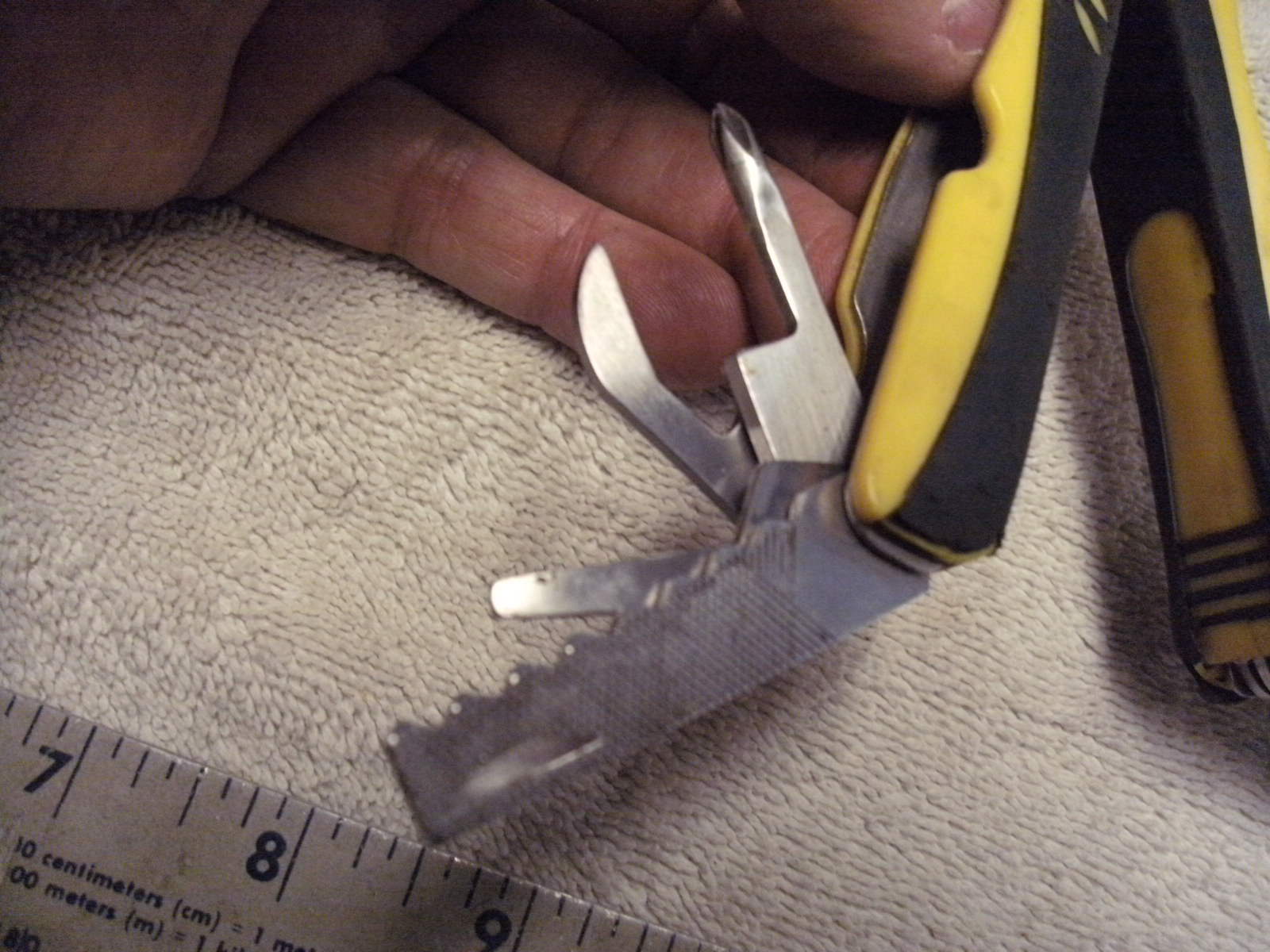 Yellow Handled Multi Tool , Unknown Maker ,See Pictures