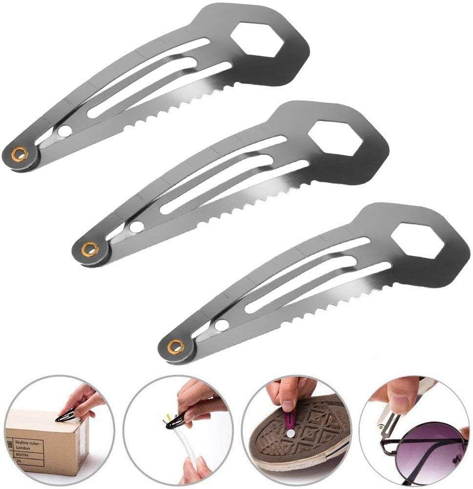 Mini Multi-Functional Hair Clip Stainless Steel Hairpin Women Self-Defense Tool