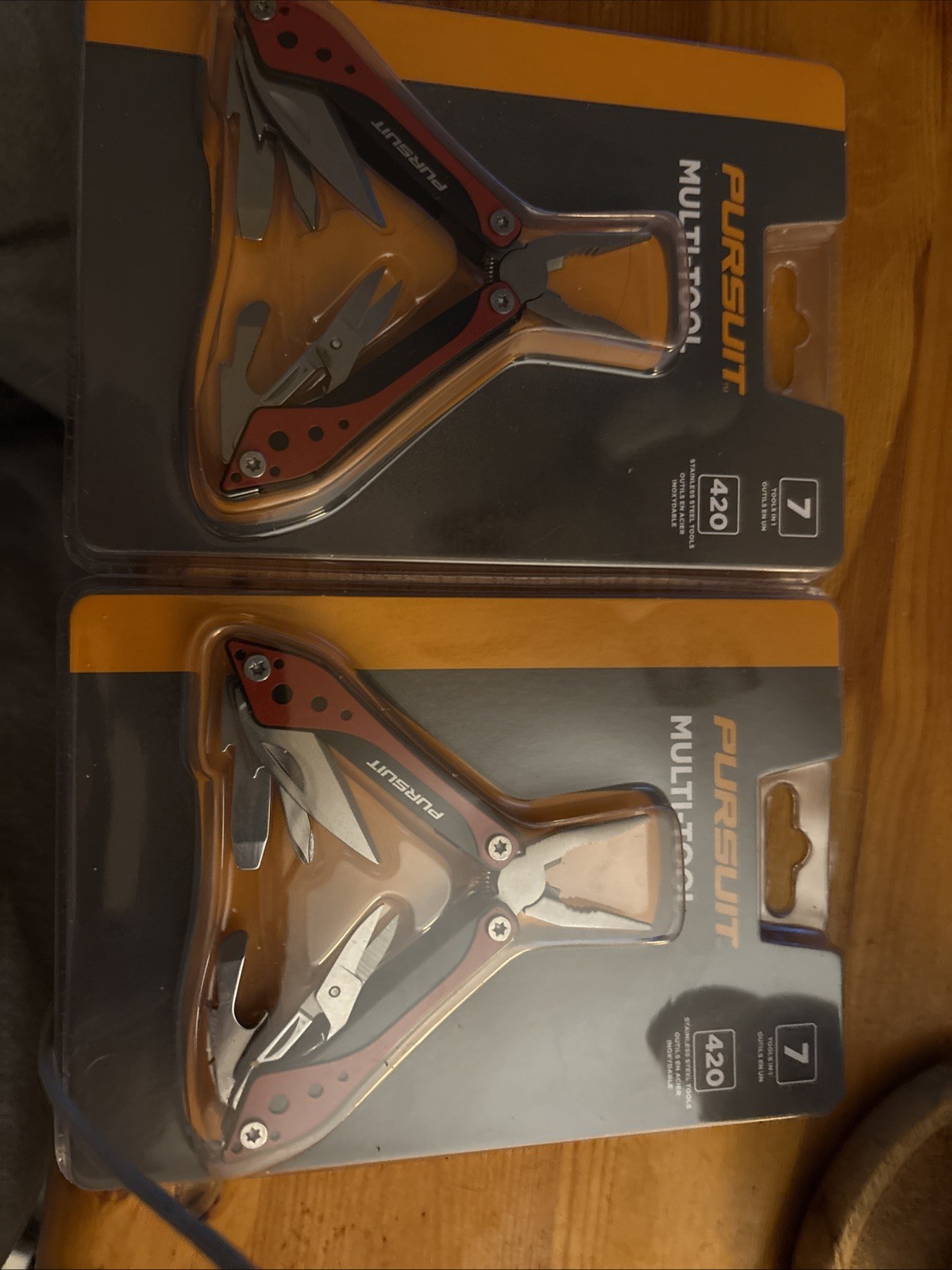 Set Of 2 PURSUIT Multi-tool RED 7-in-1 Stainless Steel Tools New Sealed