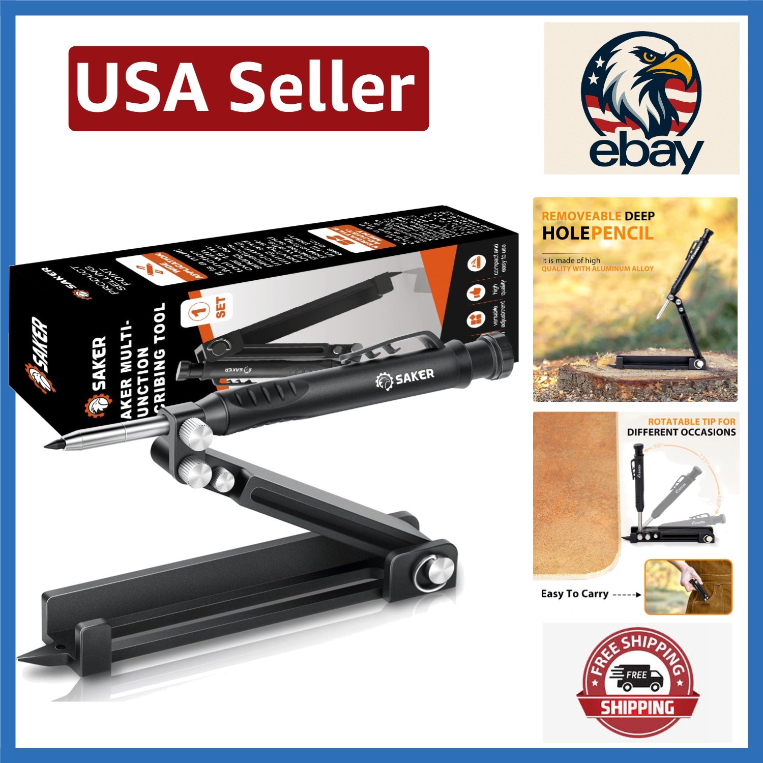 Compact and Lightweight Aluminum Alloy Scriber Tool for Woodworking DIY Projects
