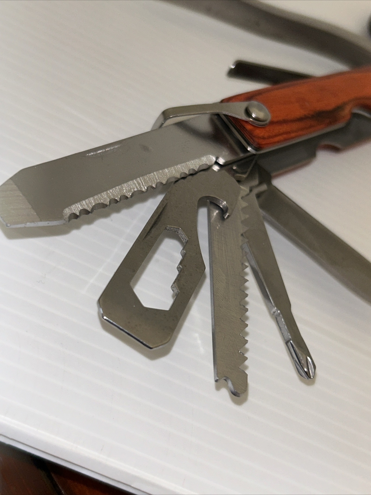 Tool Multi Hammer Axe Knife Wire Cutter Pliers Screwdriver Emergency Case
