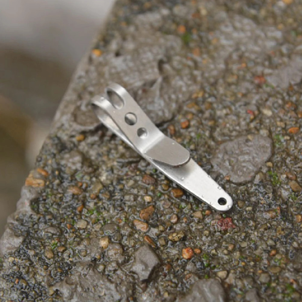 1-5PC Multitool Pocket Clip Stainless Steel Buckle Carabiner Key Ring
