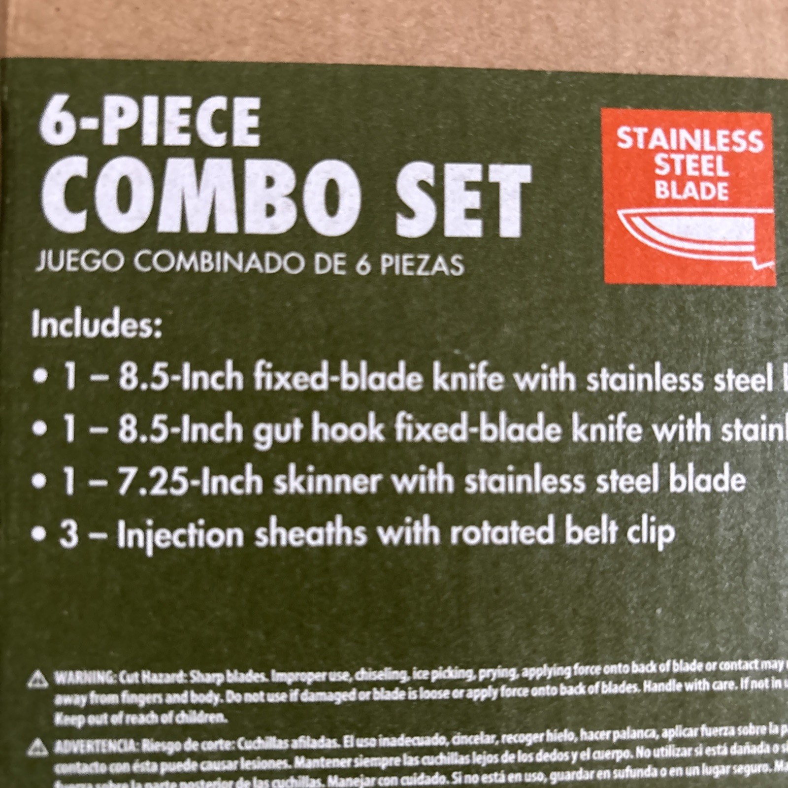 Ozark Trail 6 Piece Knife Combo Set With Sheaths Stainless Steel Outdoor Trail