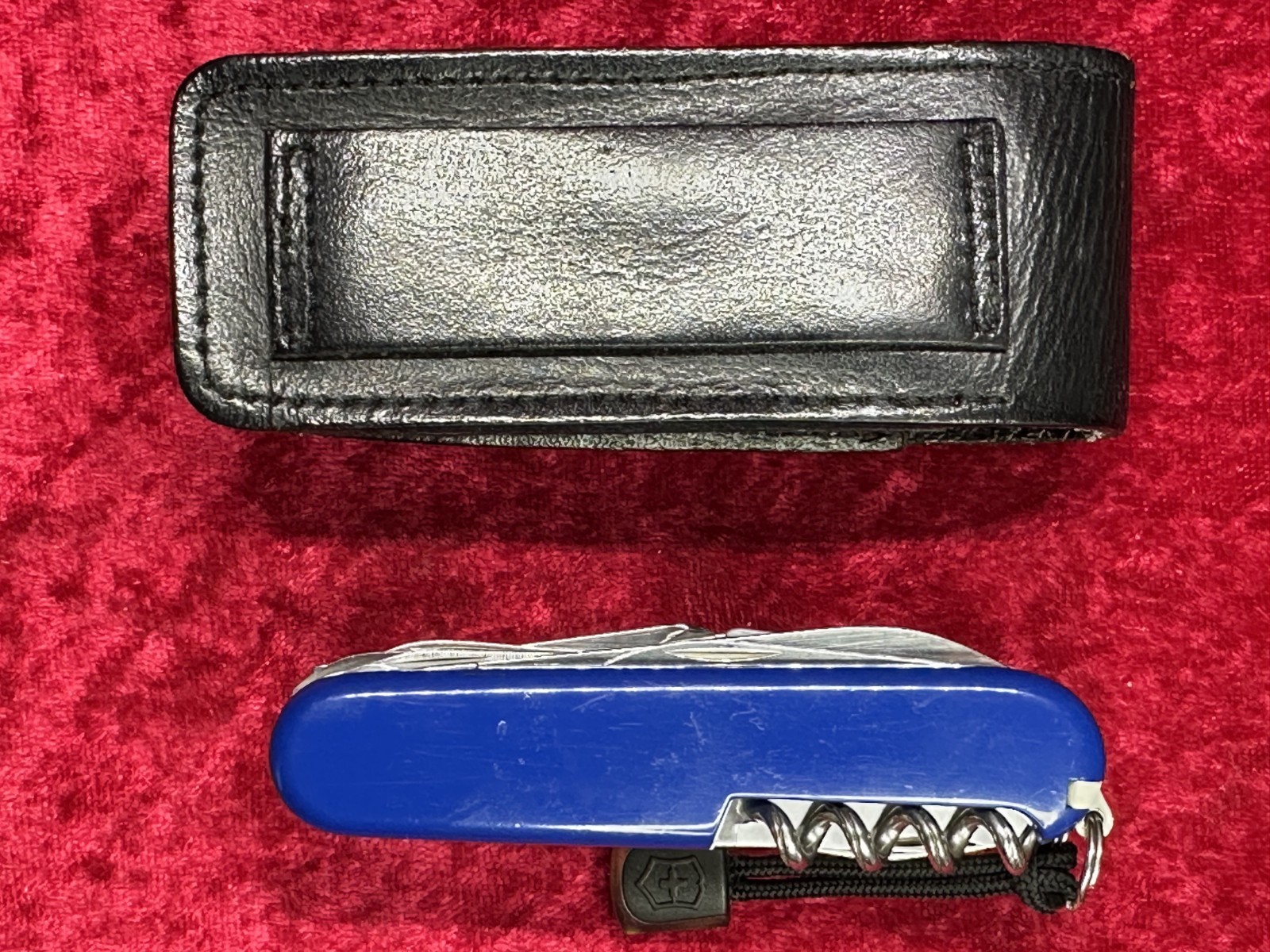 Victorinox Champion-C Motorola Blue Swiss Army Knife w/Pouch Rare Vintage (669)