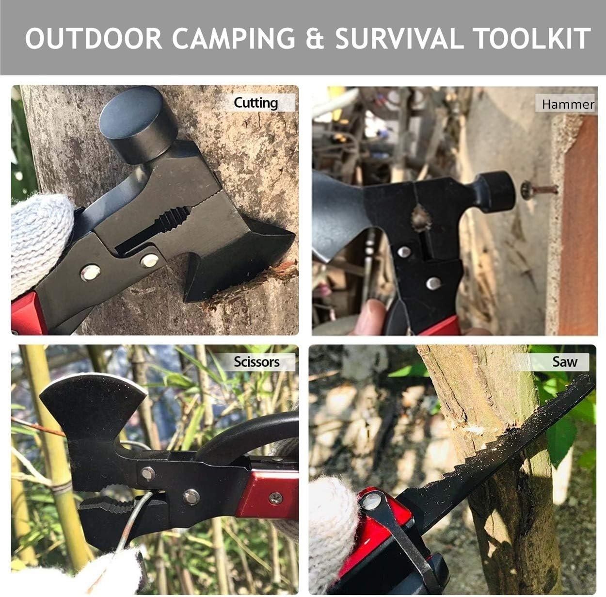 Camping Multitool Axe Hammer Knife Tool