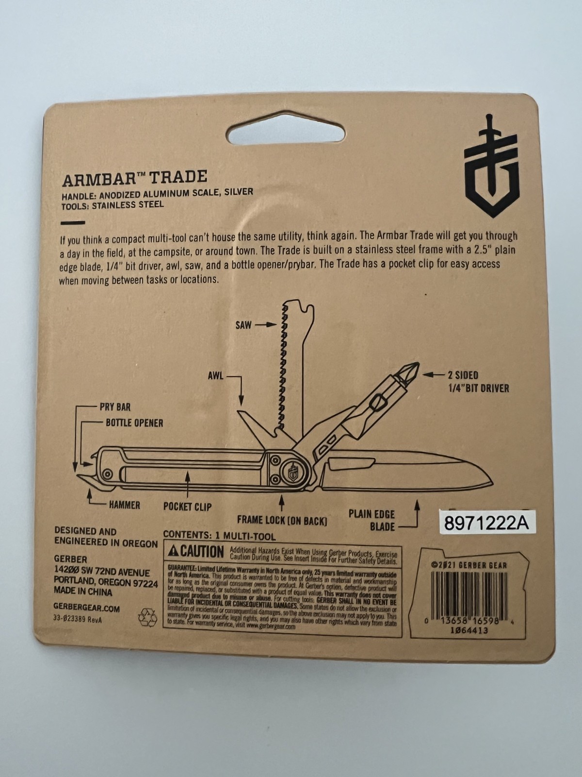 Gerber Armbar Trade 8 in 1 Multi Tool *brand new*