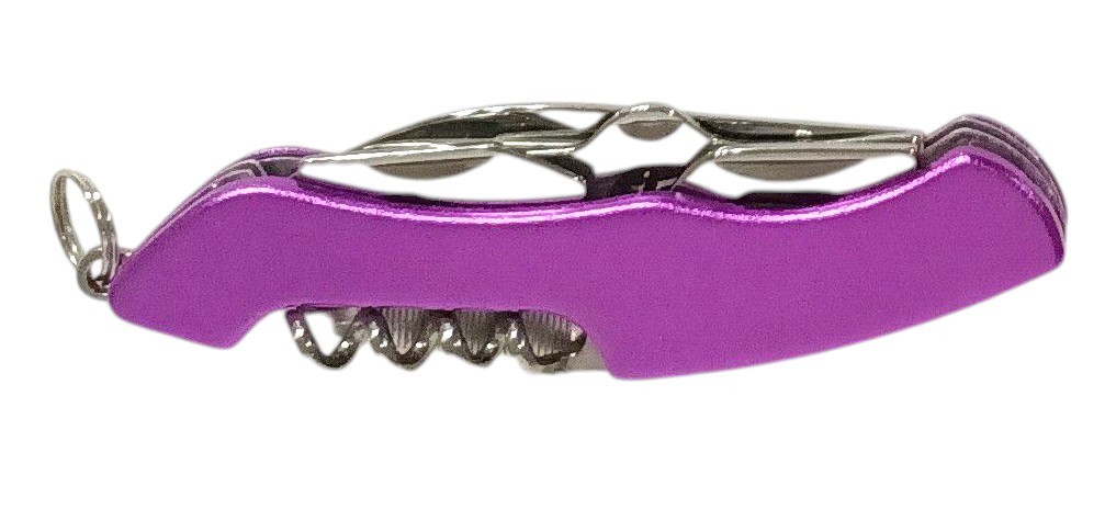 4pc Purple Multi-Tool Set Wallet Tool, LED Light, Micro Multi-Tool, Pocket Knife