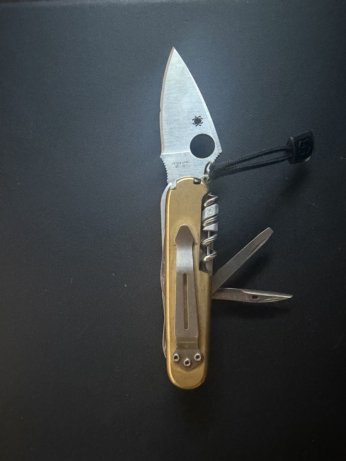 Custom Spydernox | Victorinox Huntsman | Spyderco VG-10 Blade | Brass Scales