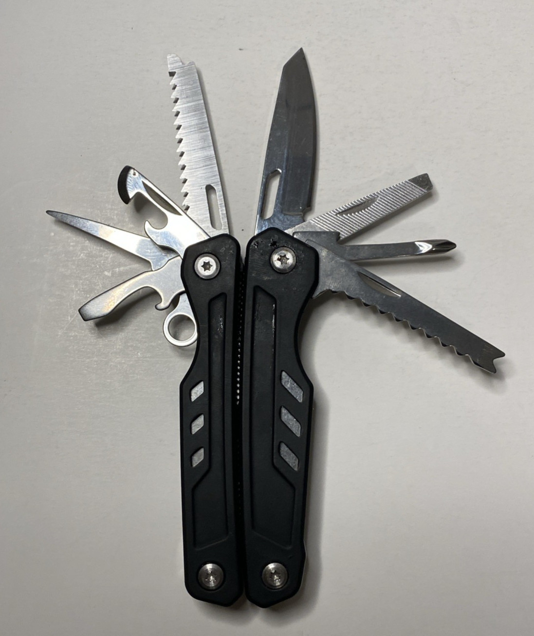 Ozark Trail 17-In-1 Multi Tool Pliers,Wire Cutter,Saw, Knife W/Sheath in Black