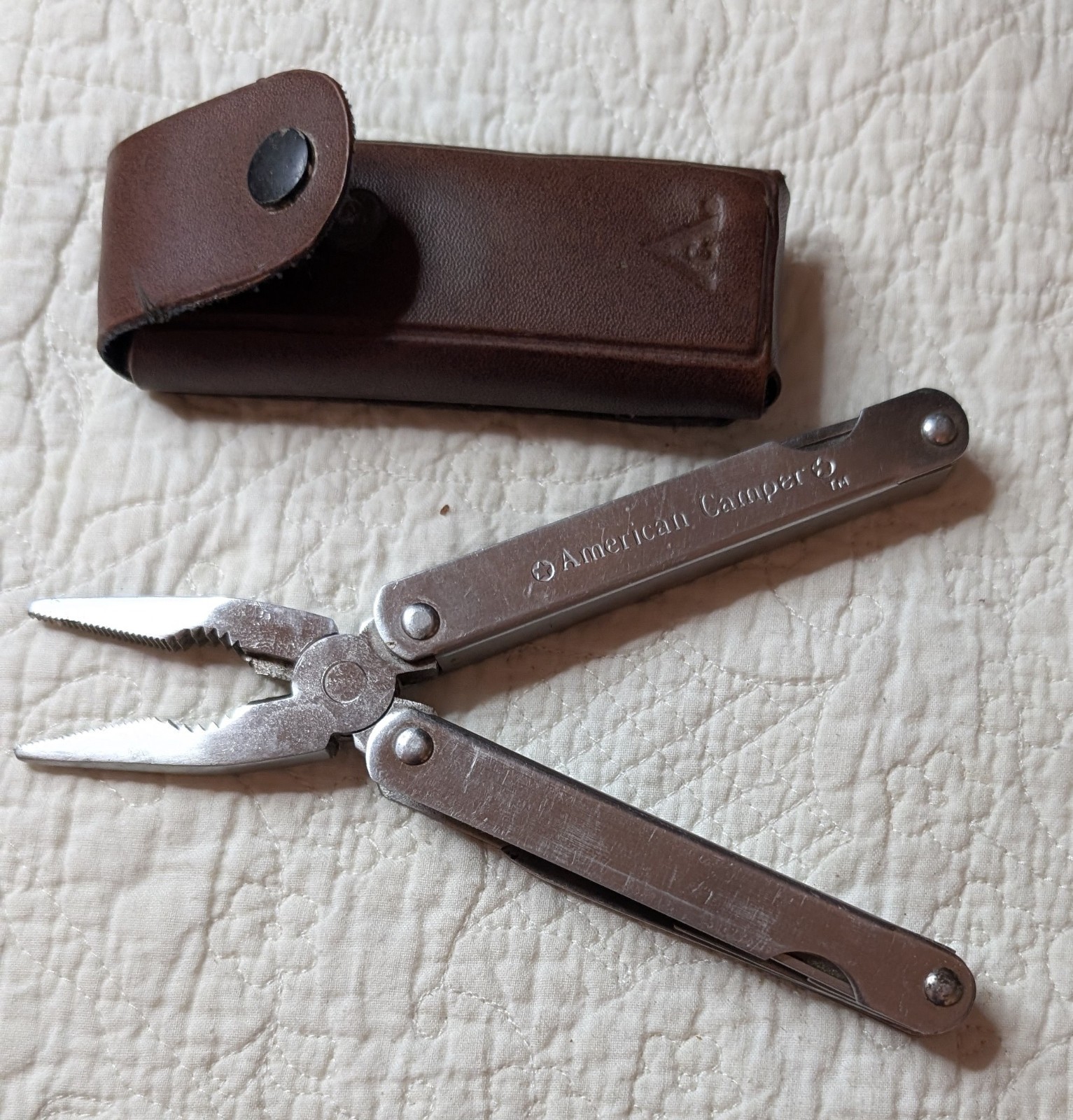 American Camper Multi-Tool with Brown Sheath