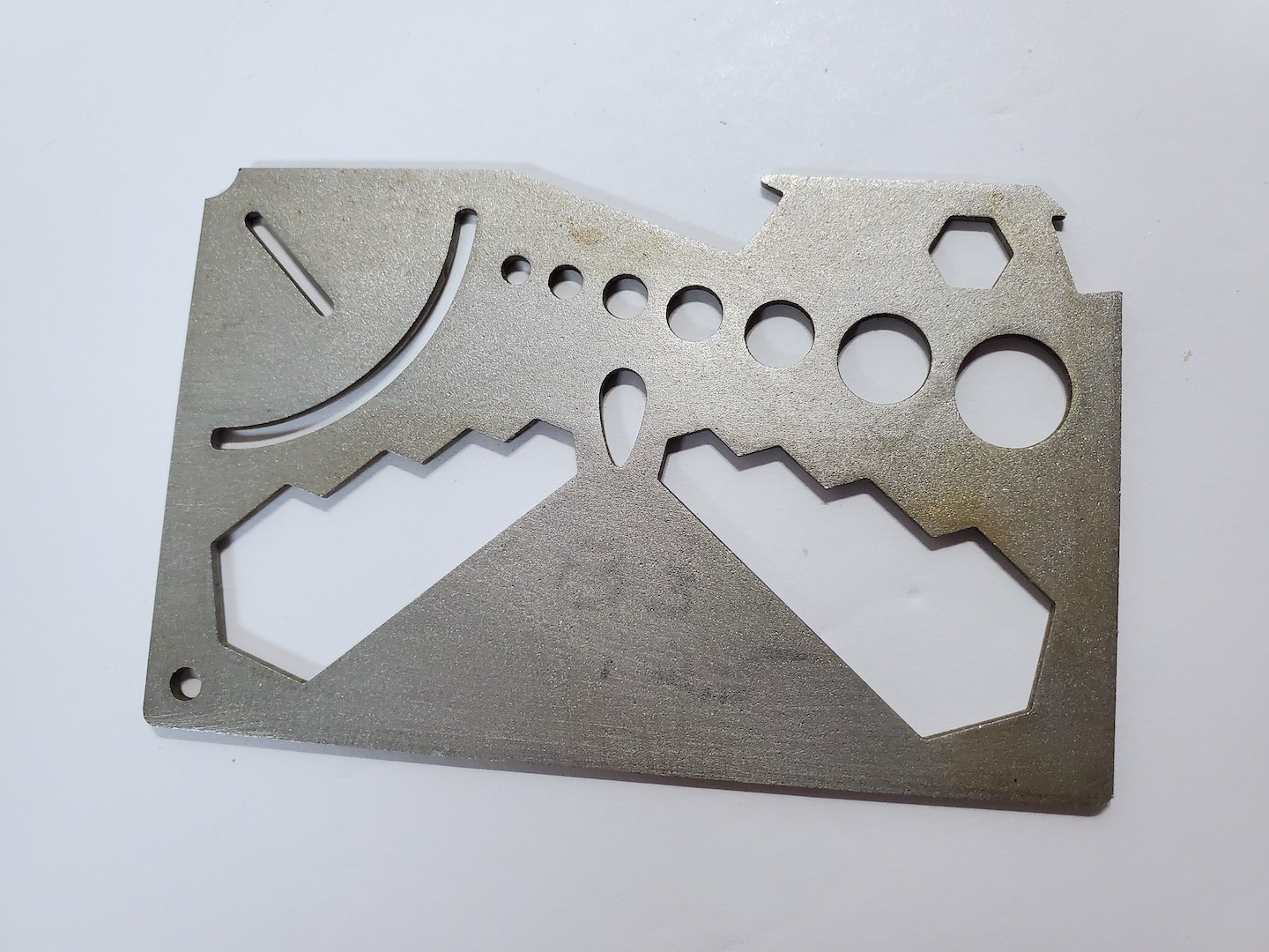 12 in 1 Multi SURVIVAL TOOL Wallet Card Size Solid Metal Made In USA