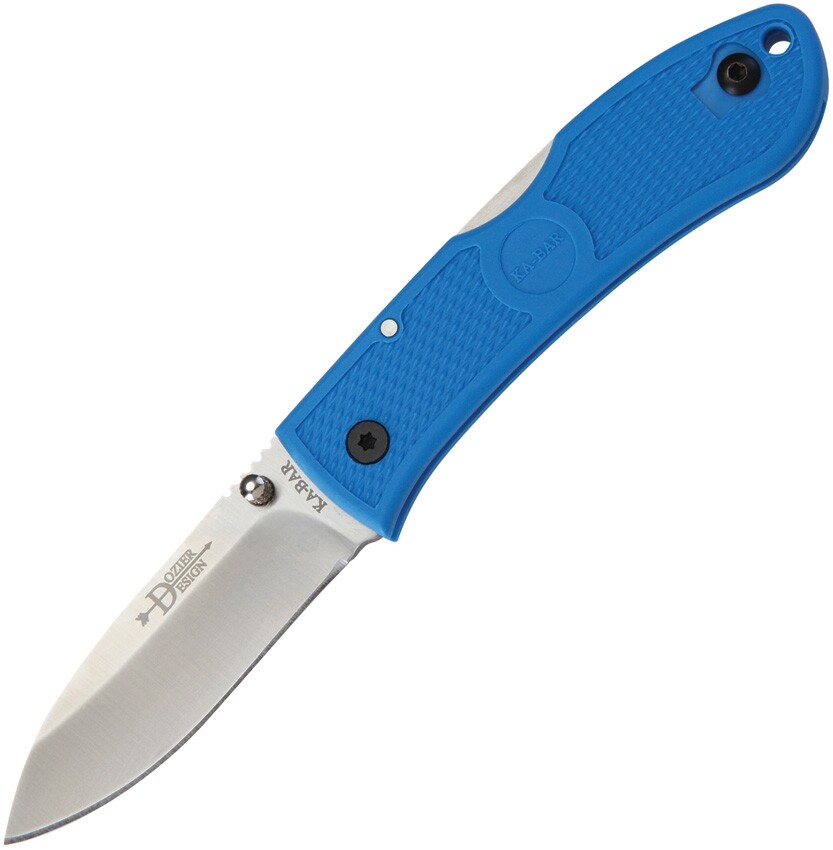 Ka-Bar 4062BL Dozier Blue Clip Point Lockback Folding Knife Pocket Folder 3″