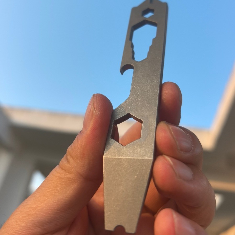 TC4 Titanium alloy Survival Multi Tool EDC Pry Bar Wrench Self-defense Emergency