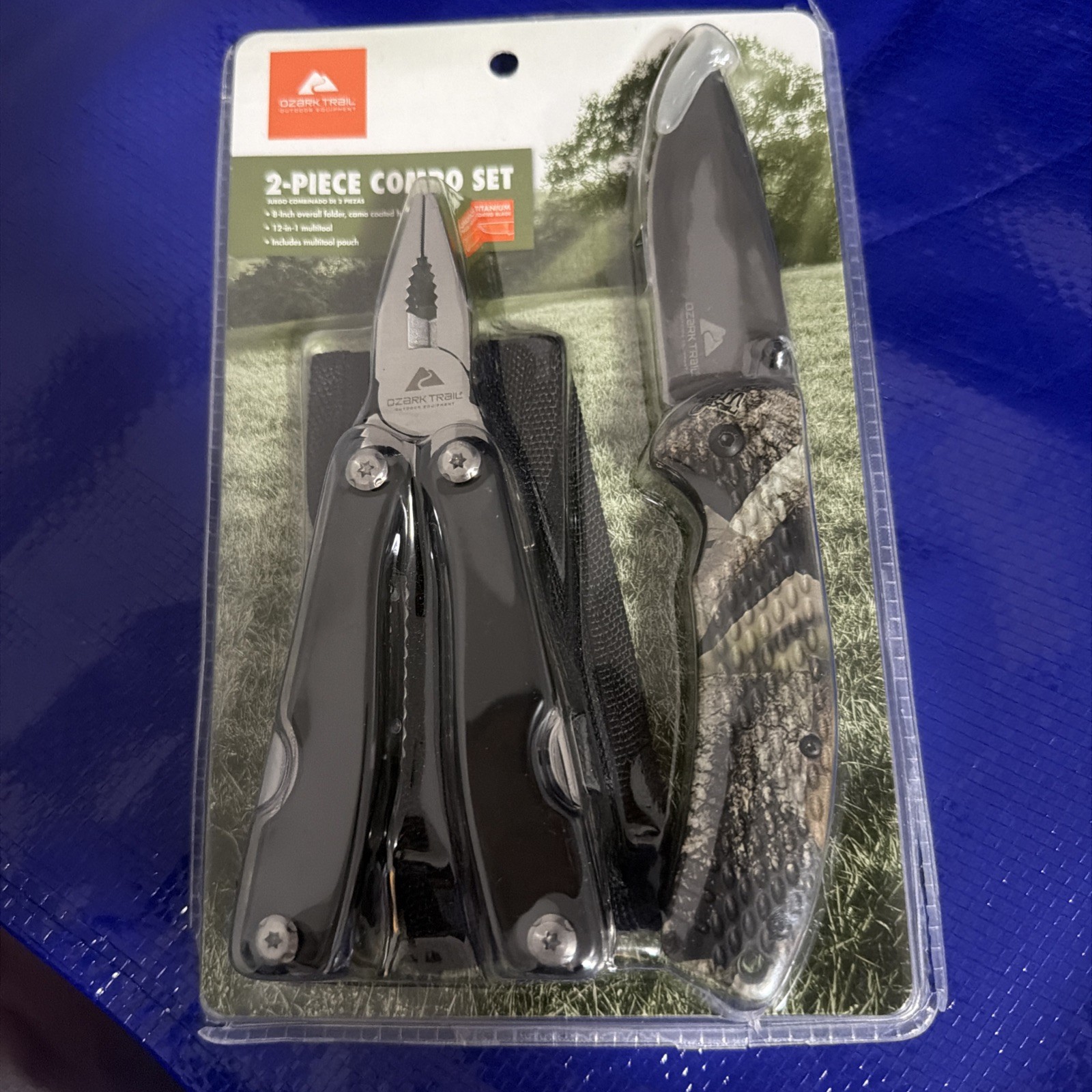 Ozark Trail 2 Piece Combo Set 8 Inch Overall Folding Knife and Multi-Tool NIP