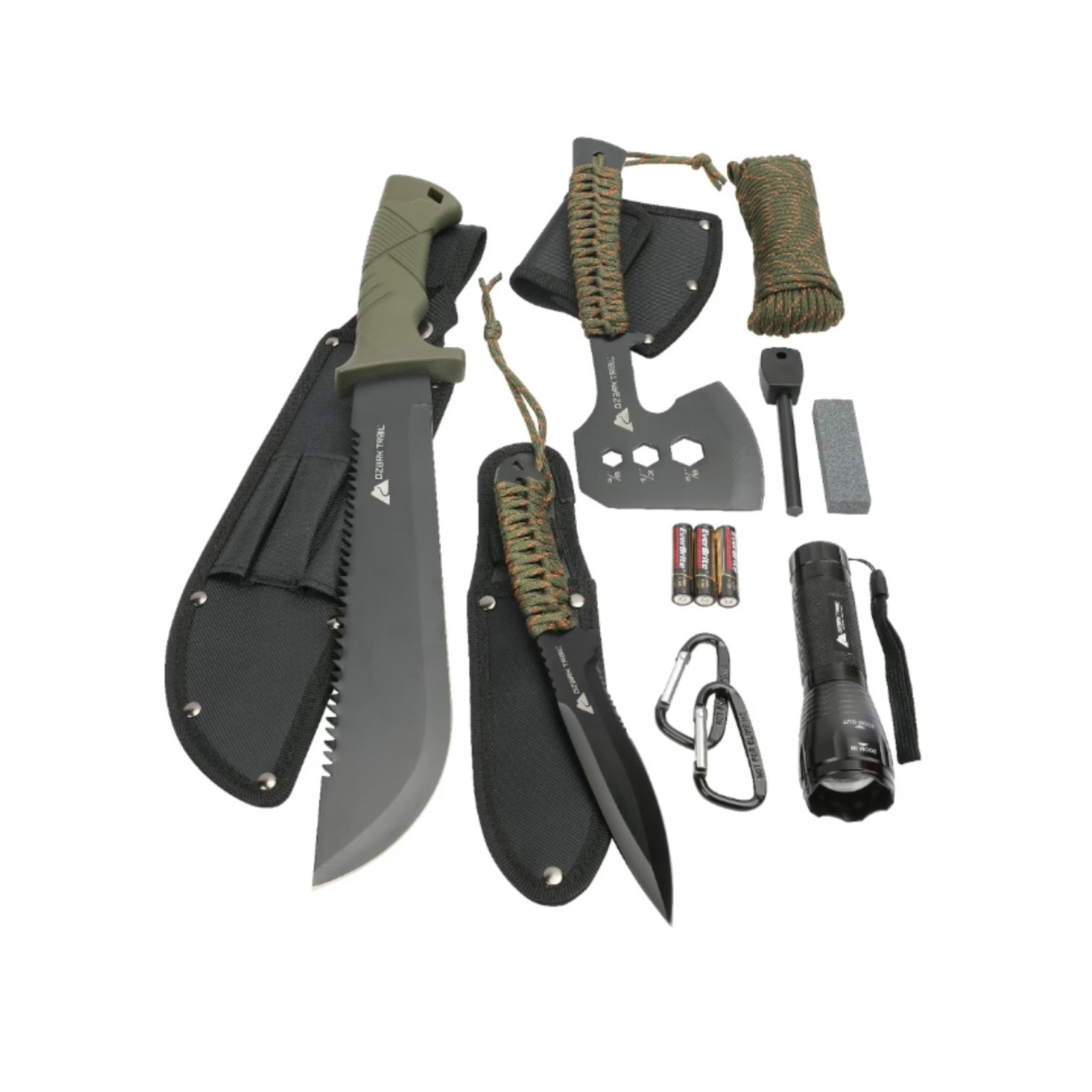 Ozark Trail 12 Pack Camping Tool Set with Flashlight, Machete, Knife New
