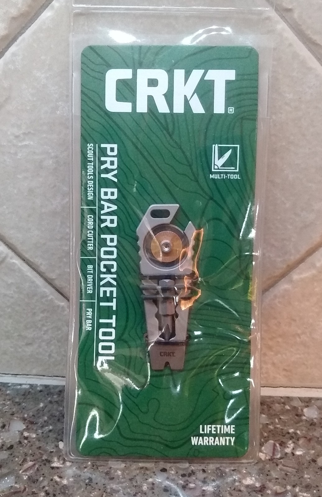 CRKT 9913 PRY BAR POCKET TOOL CORD CUTTER BIT DRIVER SCOUT TOOL DESIGN FREE SHIP