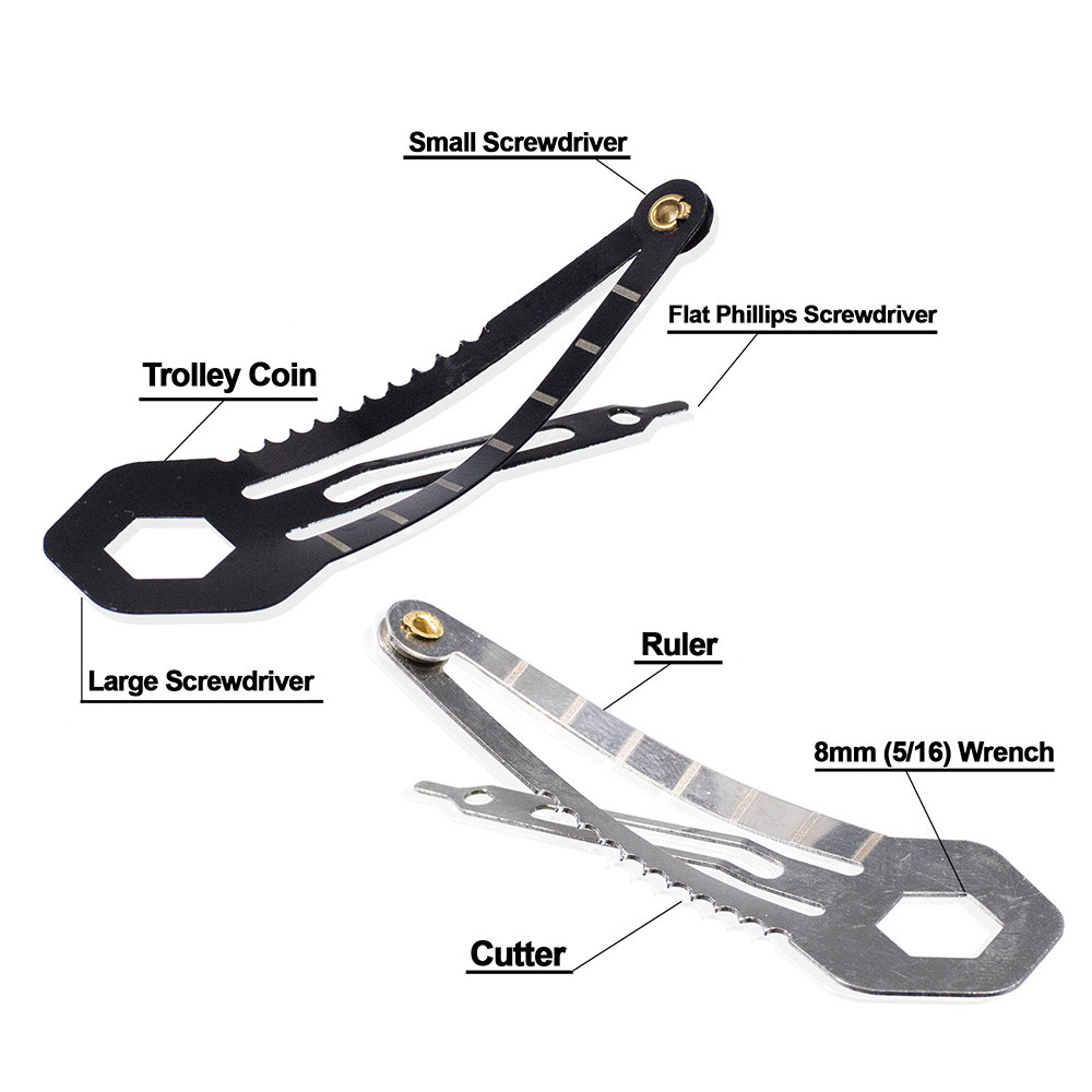 West Coast Paracord Utility Hair Clip – Multi Packs – Comes in Black and Silver