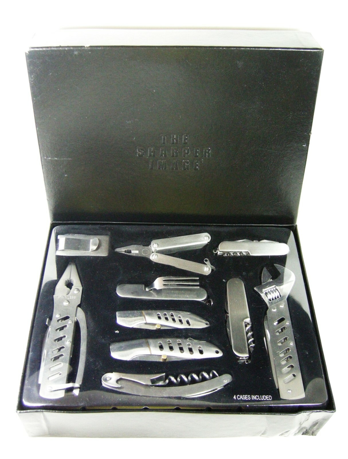 The Sharper Image Essential Multi Use Tool Set with Cases New In Original Box