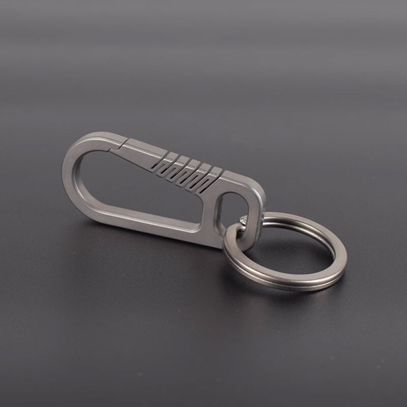 TC4 Titanium Alloy Keychain Backpack Hanging Buckle EDC Outdoor Key Carabiner