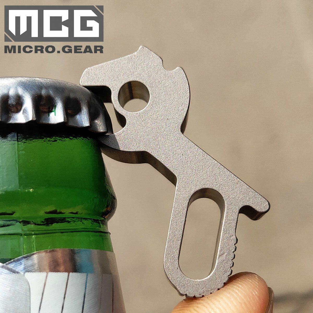 Outdoor CNC TC4 TitaniumBottle Opener Keychain Pendant Necklace EDC Tool BP-6T