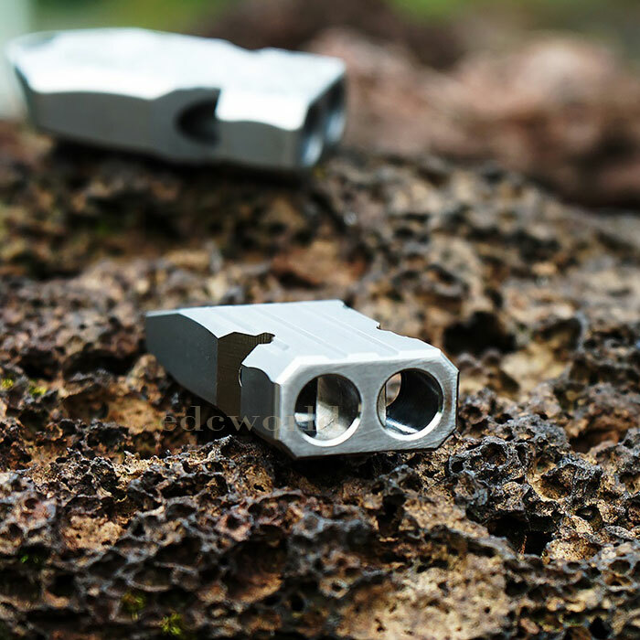 Titanium TC4 Portable Key chains Metal Treble Whistle Outdoor Survival EDC Tool