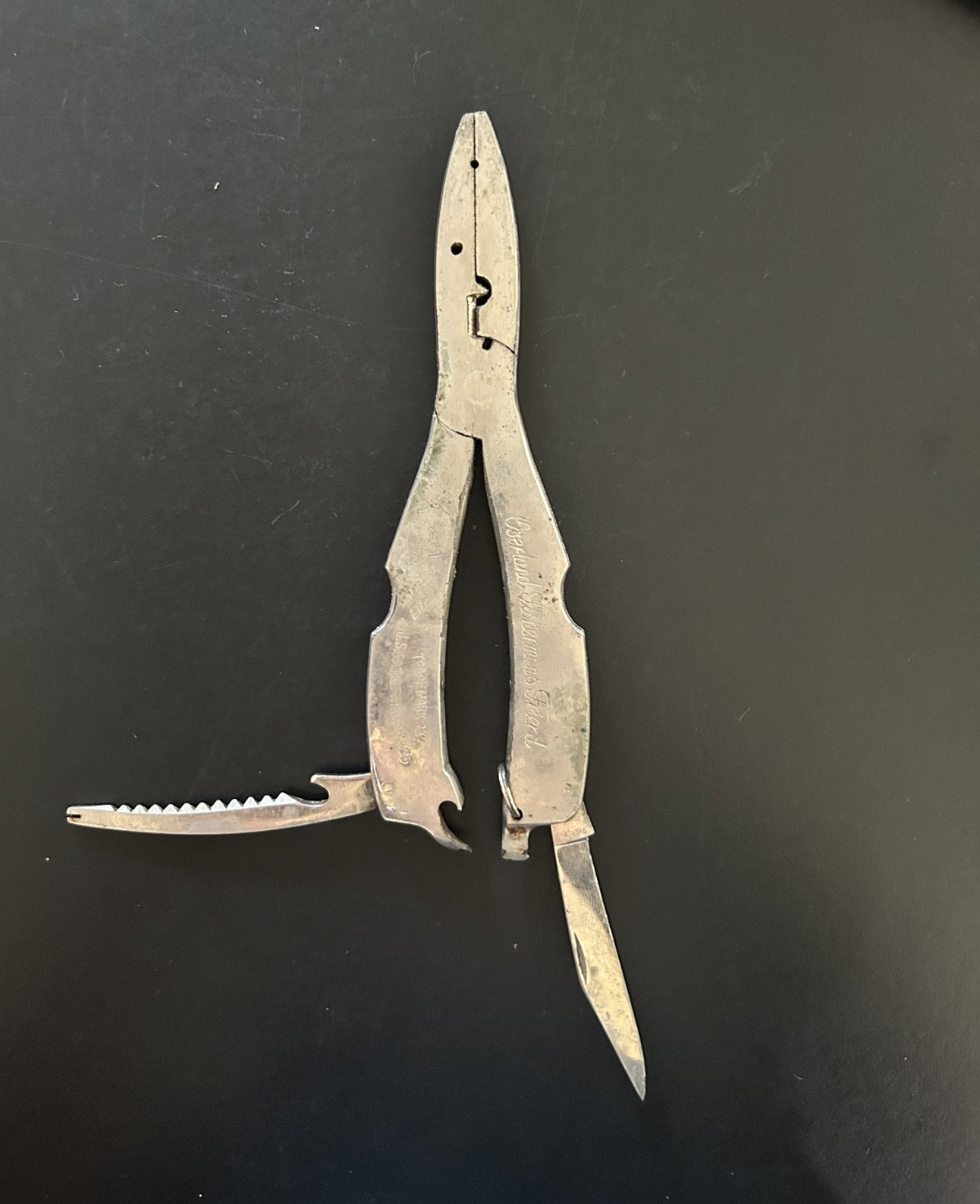 Overland Fisherman’s Friend Pliers Multitool w/ Leather Sheath No. 583425