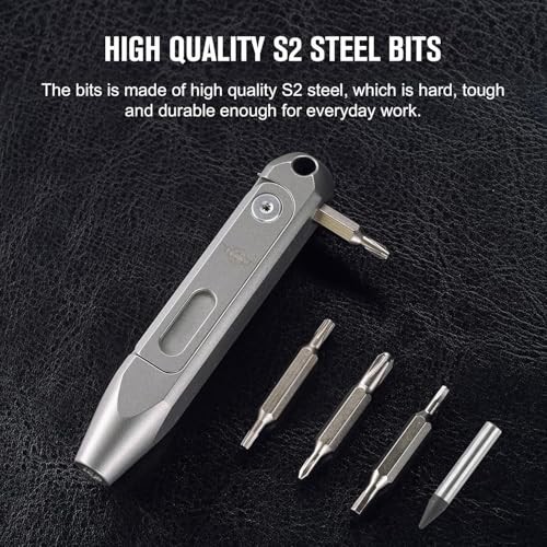 Mini Titanium EDC Pocket Screwdriver Set – 9-in-1 Precision Tool with Magnetic B