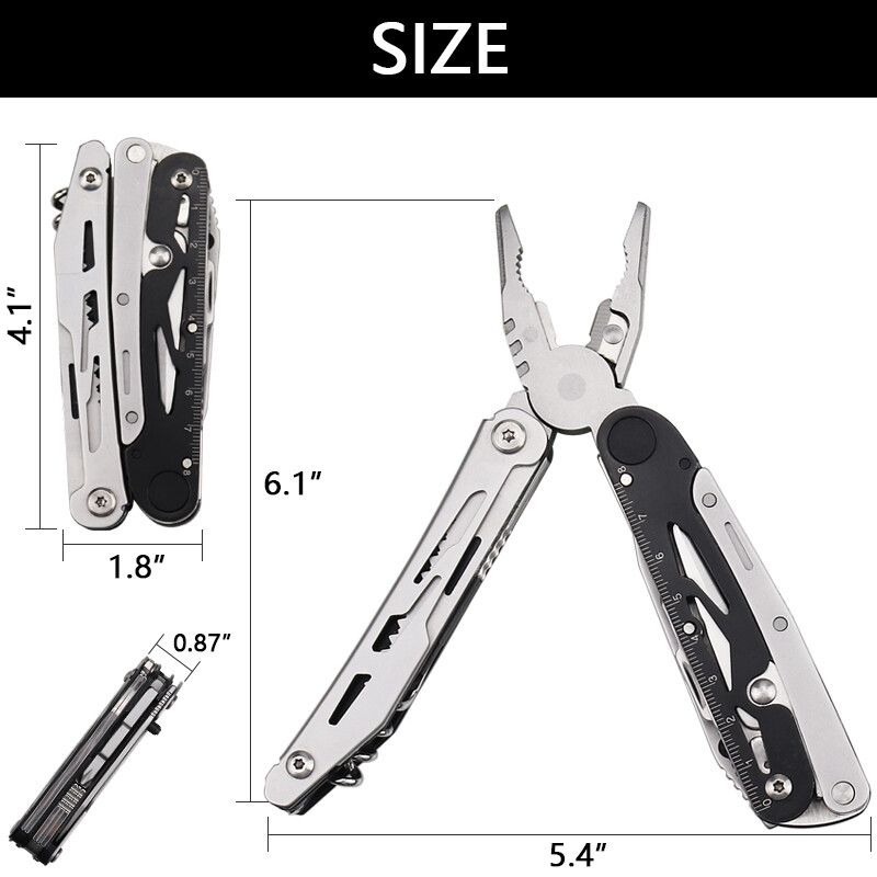 20-in-1 Multi Tool Pliers Outdoor Compact Folding Pocket Knife Tool with Sheath