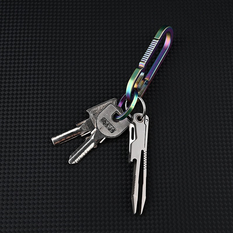 EDC Titanium Alloy Multi Tools Tweezers Opener Pocket Outdoor Folding Knife