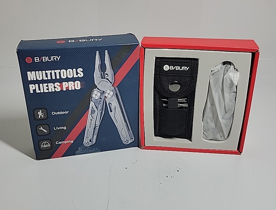 BIBURY Multitool Pliers, Stainless Steel Multi Tool Pliers with Replaceable W…