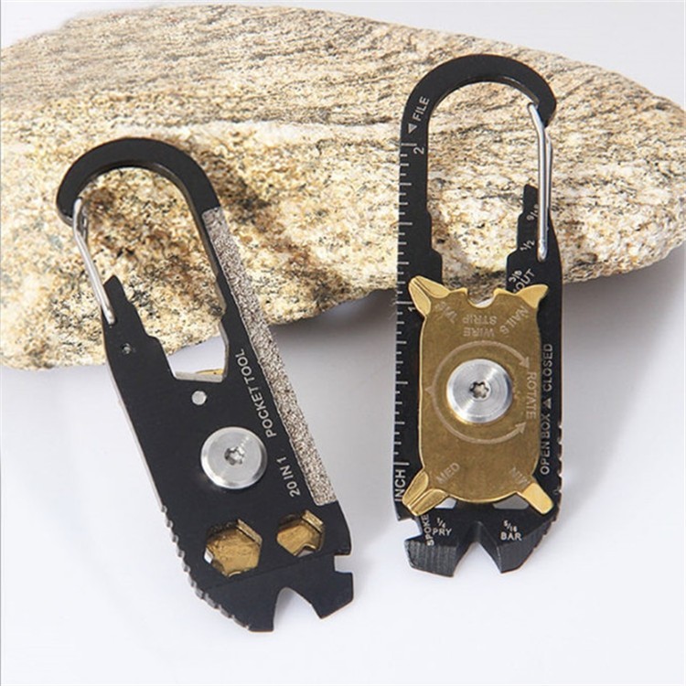 20 en 1 destornillador de llave de acero inoxidable ruleta creativa para camping