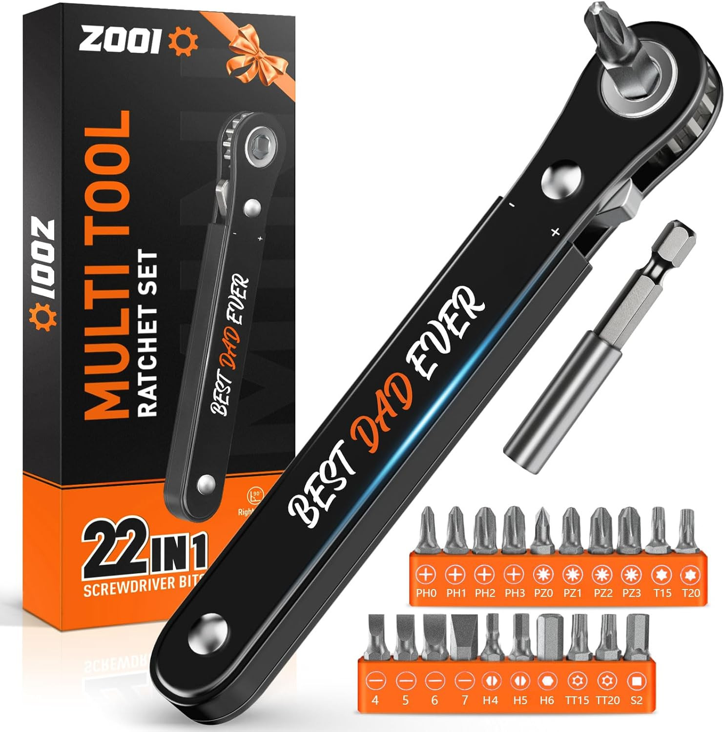 Fathers Day Mens Gifts for Husband Dad 22 in 1 Ratcheting Pocket Screwdriver Gif
