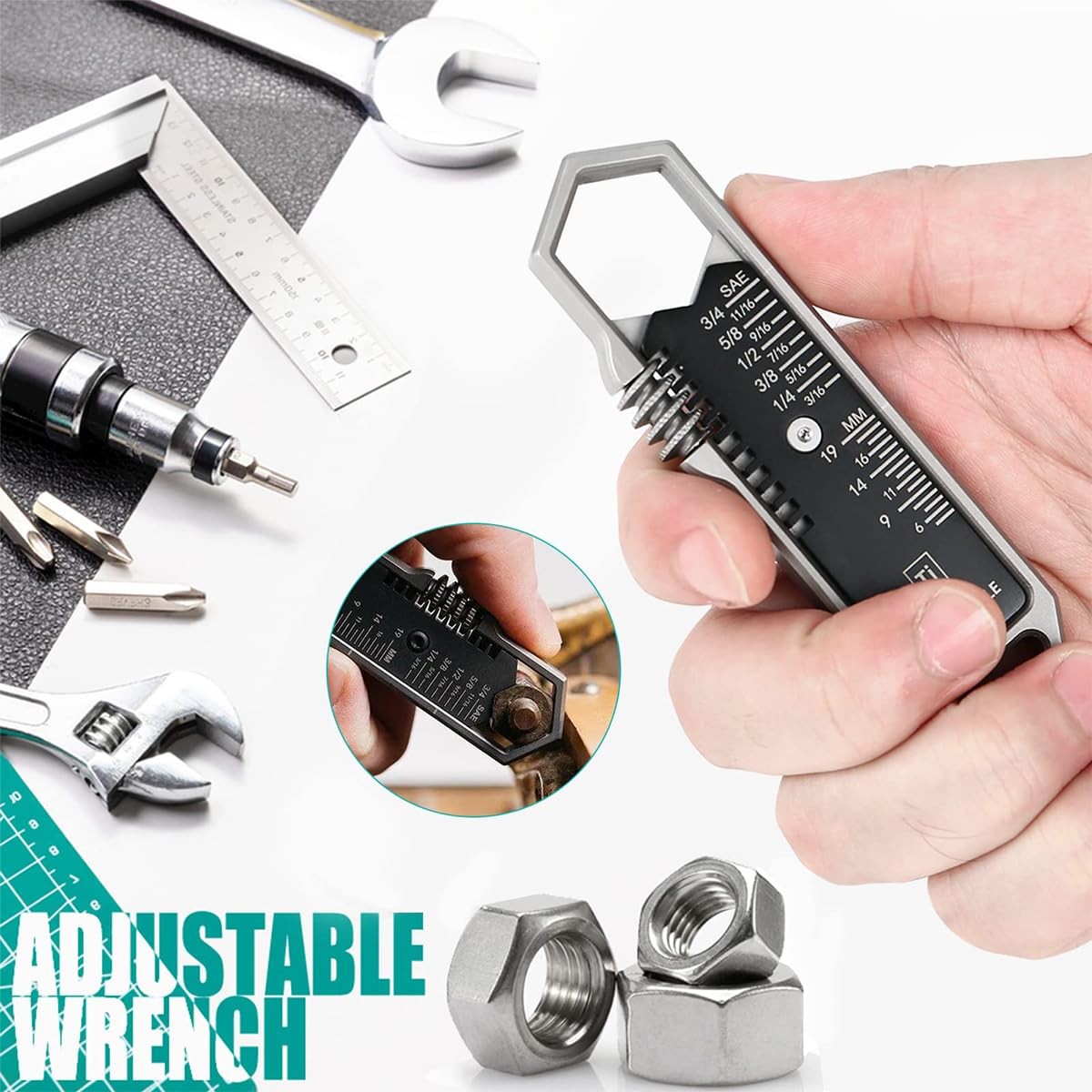Portable Outdoor EDC Tool. Multifunctional Adjustable M…
