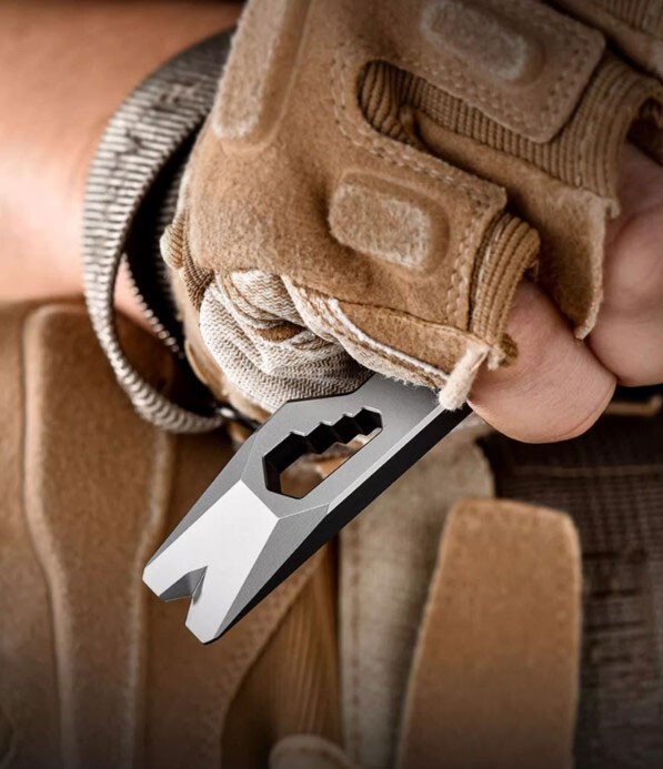 Titanium Multi Tools Pry Bar Crowbar Fidget Clicker Card Toy Stress Relief EDC