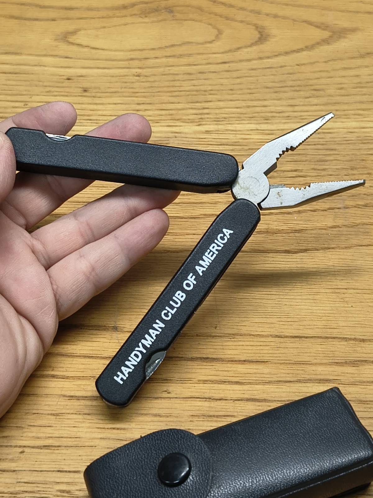 Handyman Club Of America Logo Folding Multi Tool Preowned SS Steel Cool, Sheath