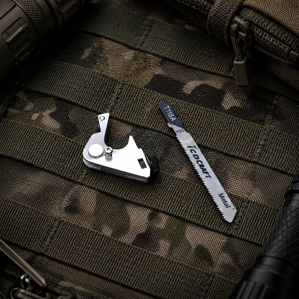 89mm Stainless T-Shank Saw Adapter for Leatherman Skeletool EDC Mod