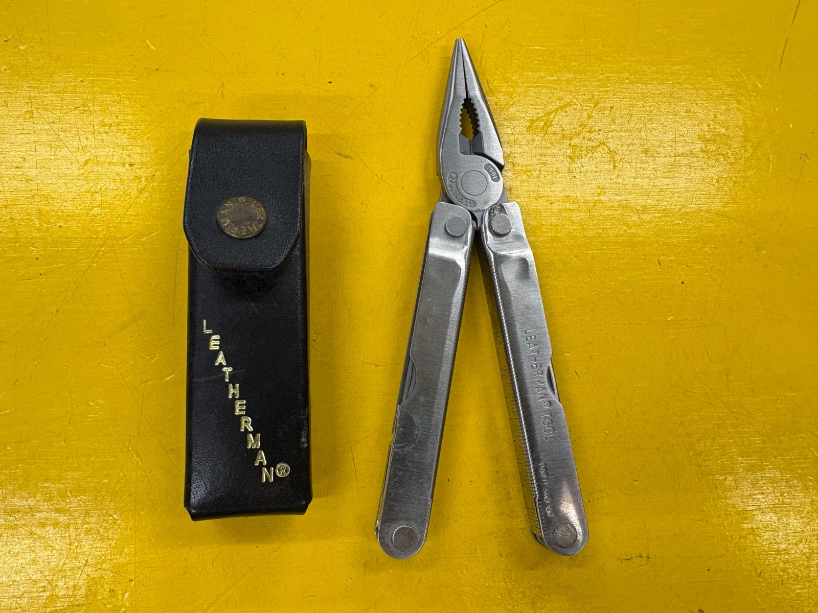 Vintage Original Leatherman Multi-Tool Portland OR with Leather Sheath