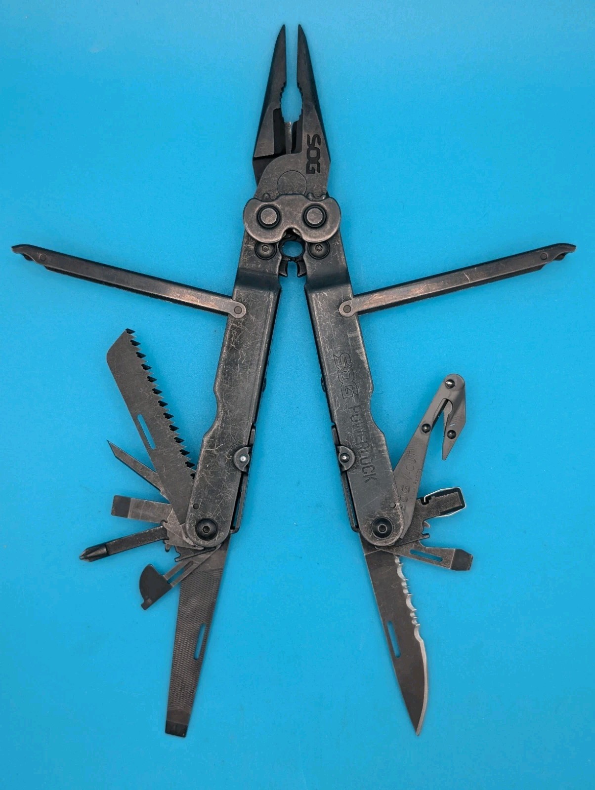 SOG PowerLock Multi Tool! WITH SHEATH! BLACK!!!