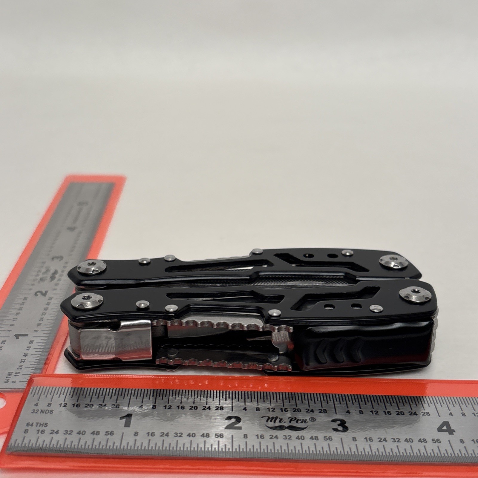 FANGFO Multi-Tool Black Tactical Heavy Duty Pocket Pliers EDC Tool w/ Sheath