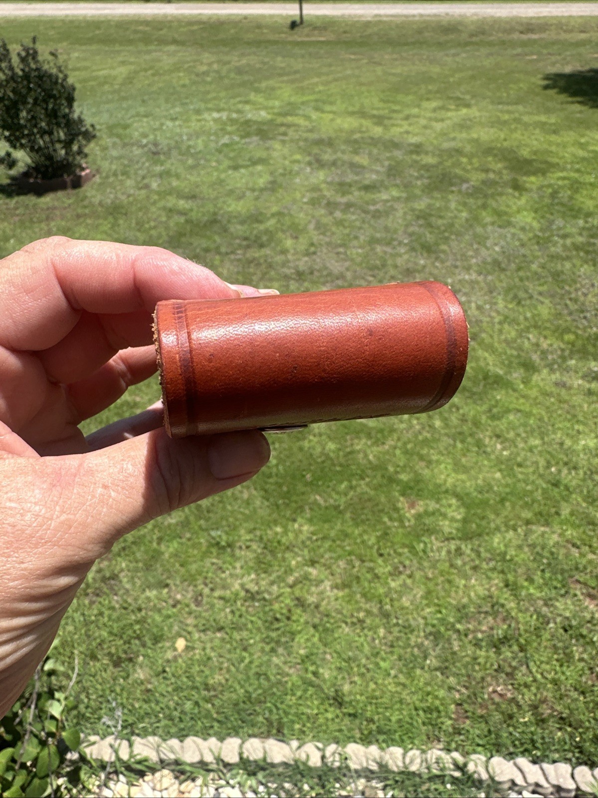 Vintage Schrade Brown Leather Belt Sheath Pouch w/ Snap Closure for Tool Carry