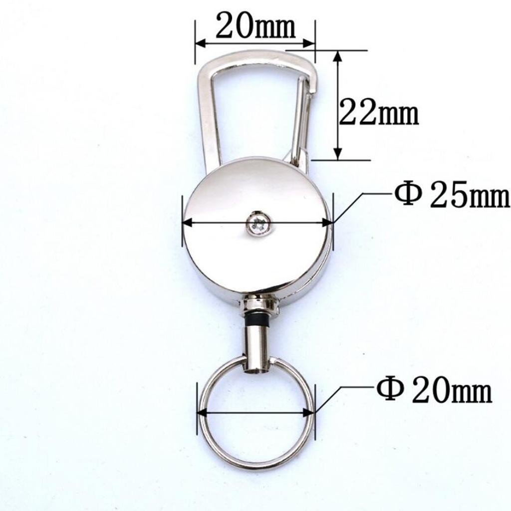 Metal Retractable Key Chain KeyRing