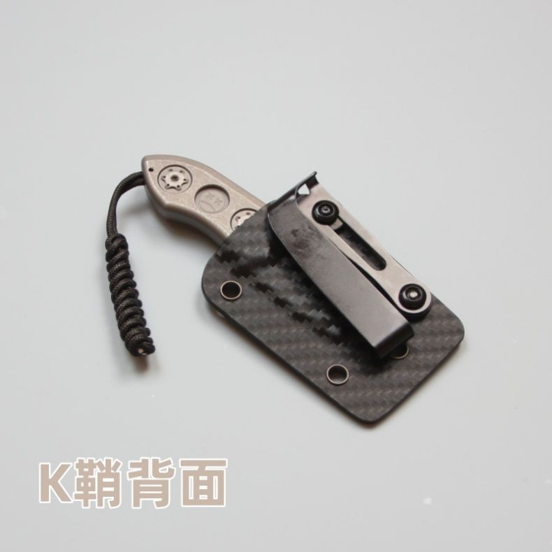 Titanium Alloy DC53 EDC Multi Function Crowbar Emergency Tool with Pocket Back