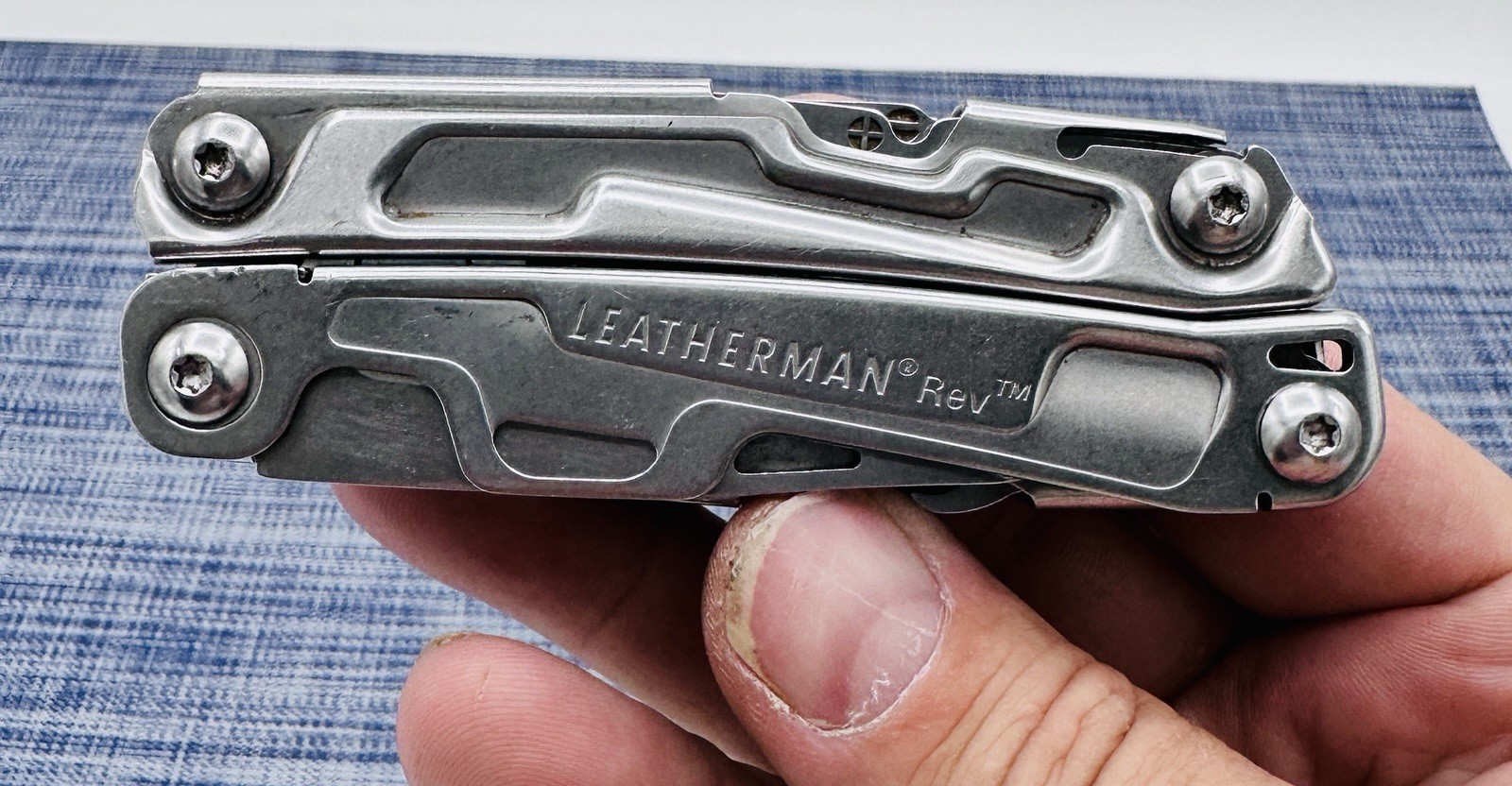 Leatherman Rev Multi Tool Knife Pliers Screwdrivers Blade – Good Condition