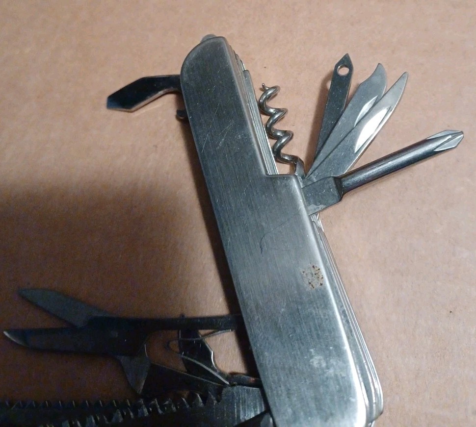 Unbranded Silver Stainless Swiss Army Style Utility Knife Multi-Tool