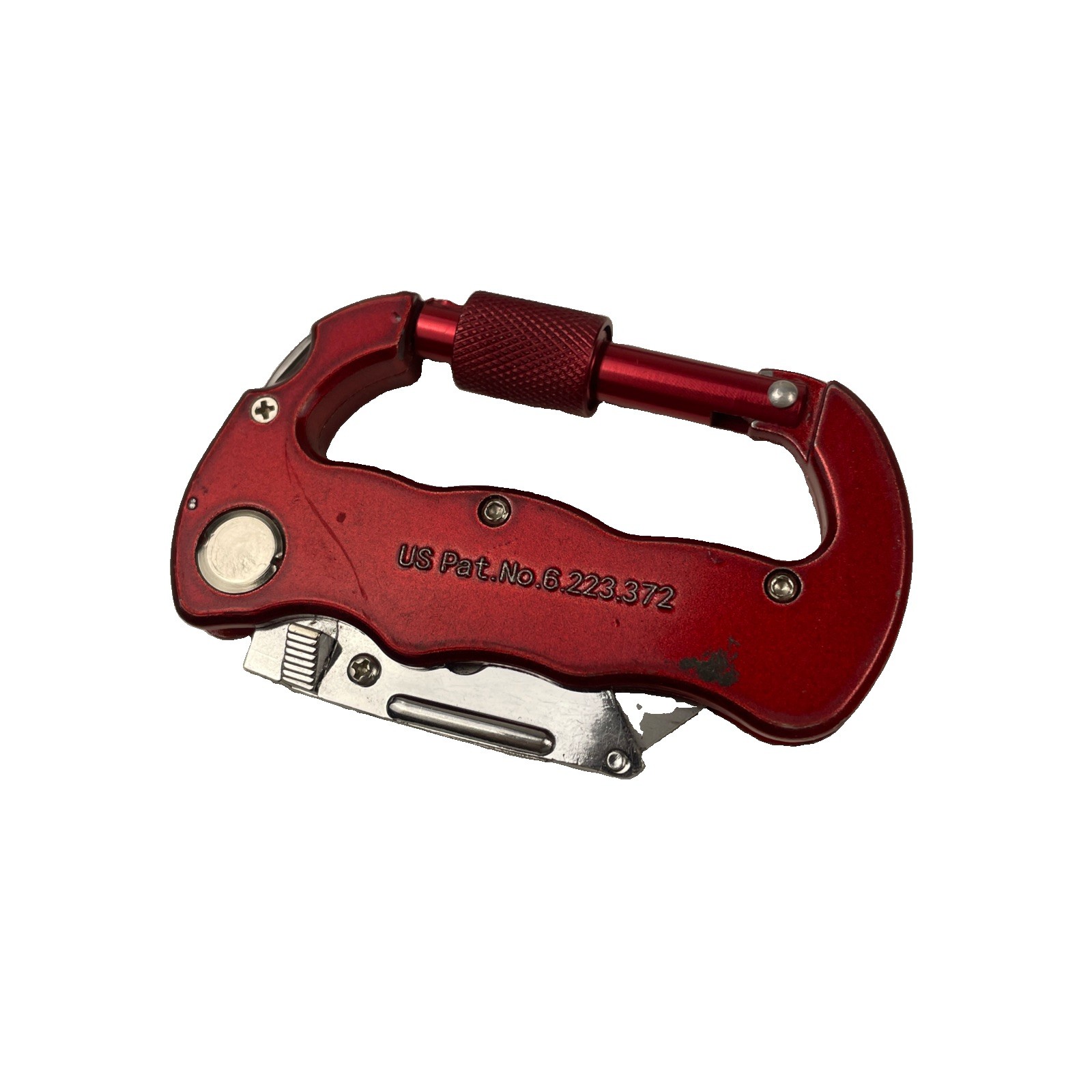 Carabiner Multitool Knife Red Color