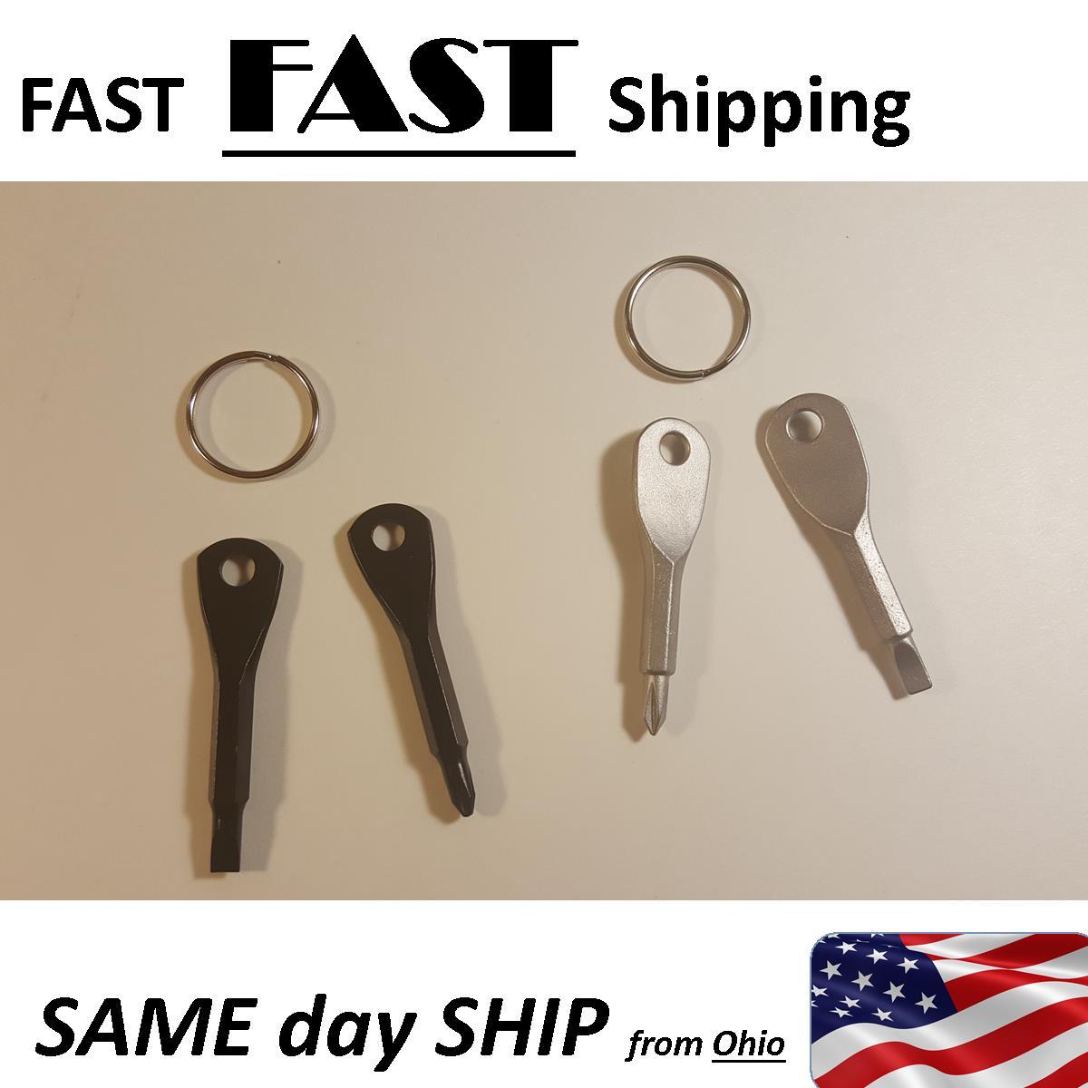 Key size SCREWDRIVER – fits on your key chain — 2 SETS