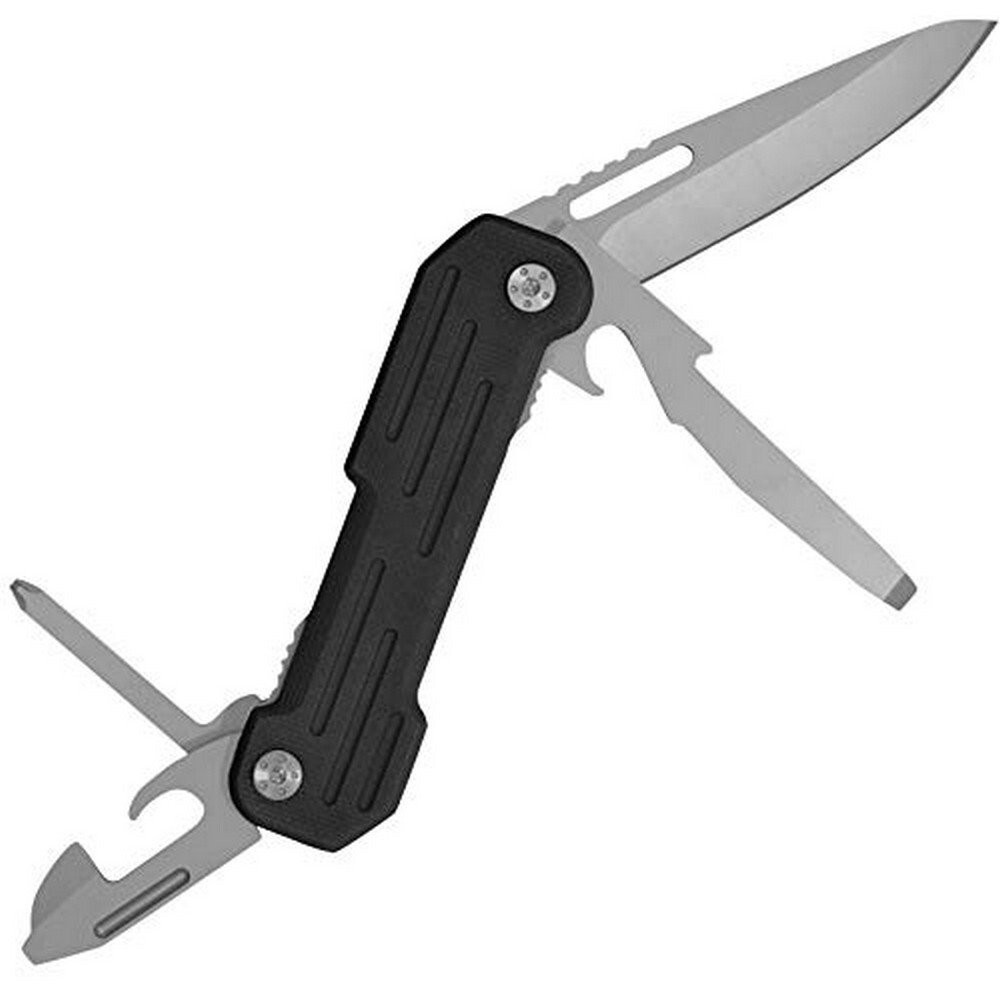 Camillus Pocket Block Multi Tool Pocket Knife 420 Steel Blade Black G10 – 19651