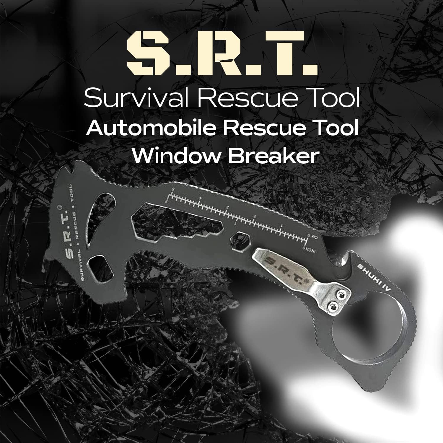 Survival Rescue Tool – 14 Function Premium Rescue Automobile Multitool for Every