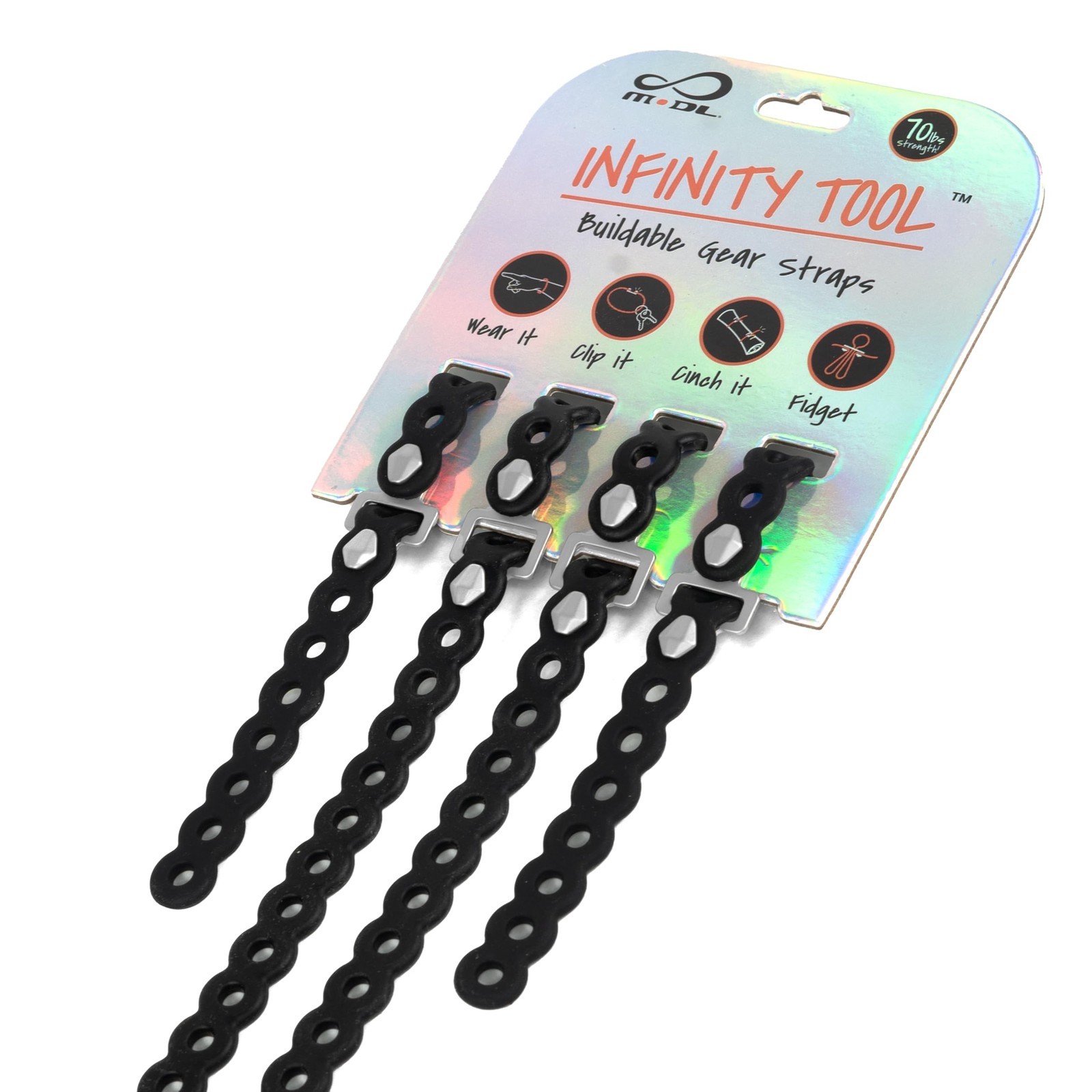 Infinity Tool™ 2.0 Modular Straps (4-Pack) – Flexible Multi-Tool, Utility Bra…